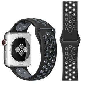 NEW[BAND] BK-Gray Sport Silicone For Apple Watch Series 1-10